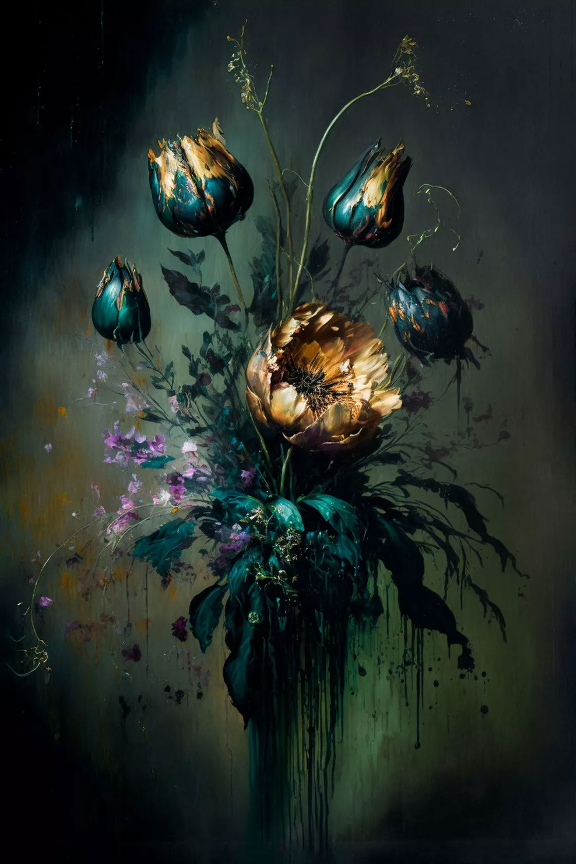 Teal and Gold